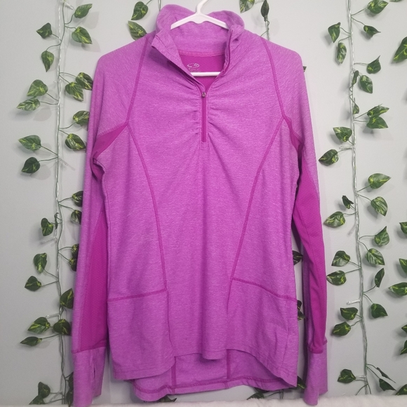 Champion Semi Fitted Womens Purple Pink 1/4 Zip Up Stretch Pullover Swea… - Picture 1 of 11